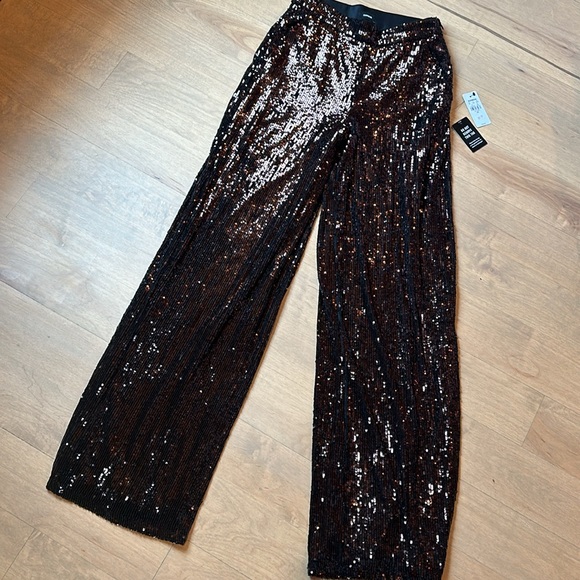 Express High Waisted Sequin Wide Leg Pants NWT - Picture 13 of 14